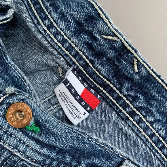 Tommy Jeans Vintage Denim Carpenter Redone Short Cutoff 3 Throwback w26 Rare